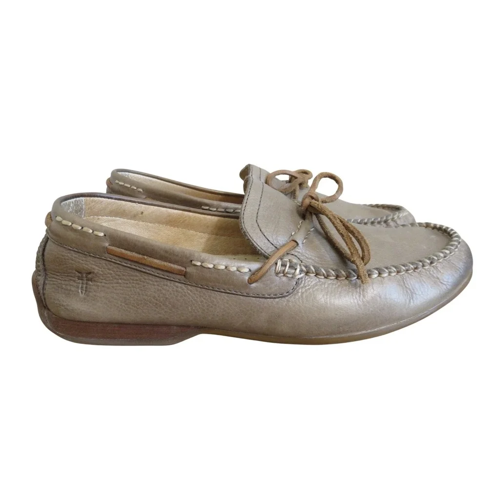 Frye Lewis Tie Mens Loafers Leather Driving Moccasins Casual Comfort Shoes‎ 9.5
